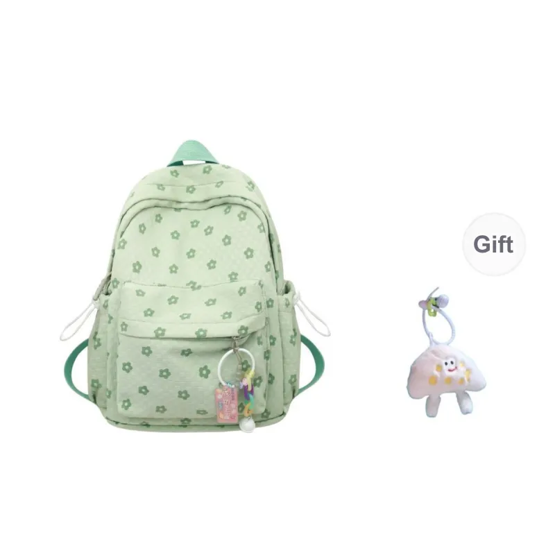 URBAN FOREST Nylon Backpack Unisex Pink/Black/Green/Blue/White-10