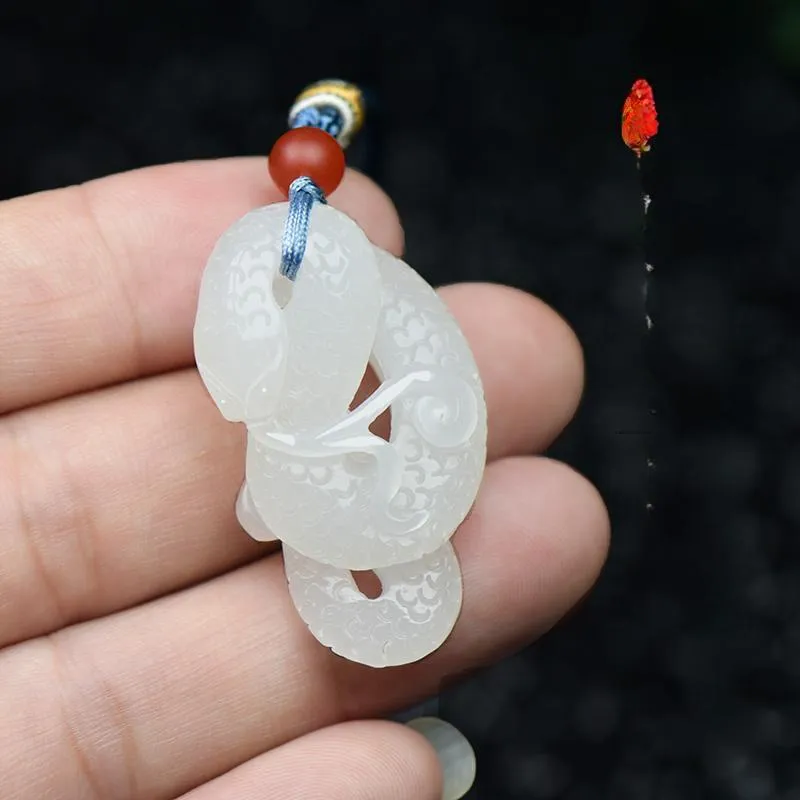 KUNYUYAO Hetian Jade Pendants White Jade Unisex-15