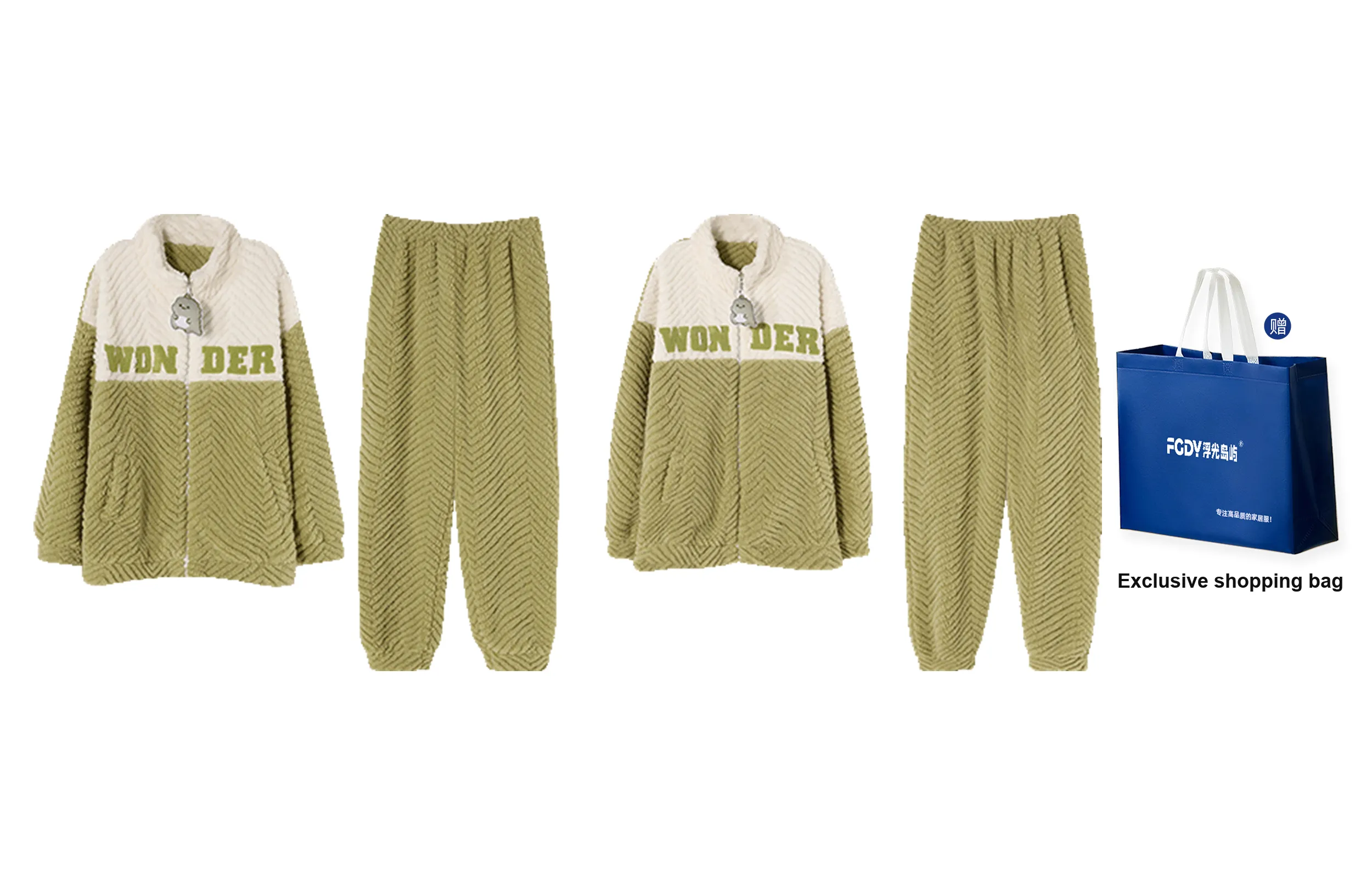 Floating light islands Unisex Pajama Sets