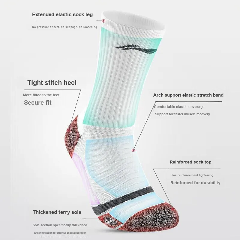 LiNing Basketball Socks Unisex 3 Pack-3