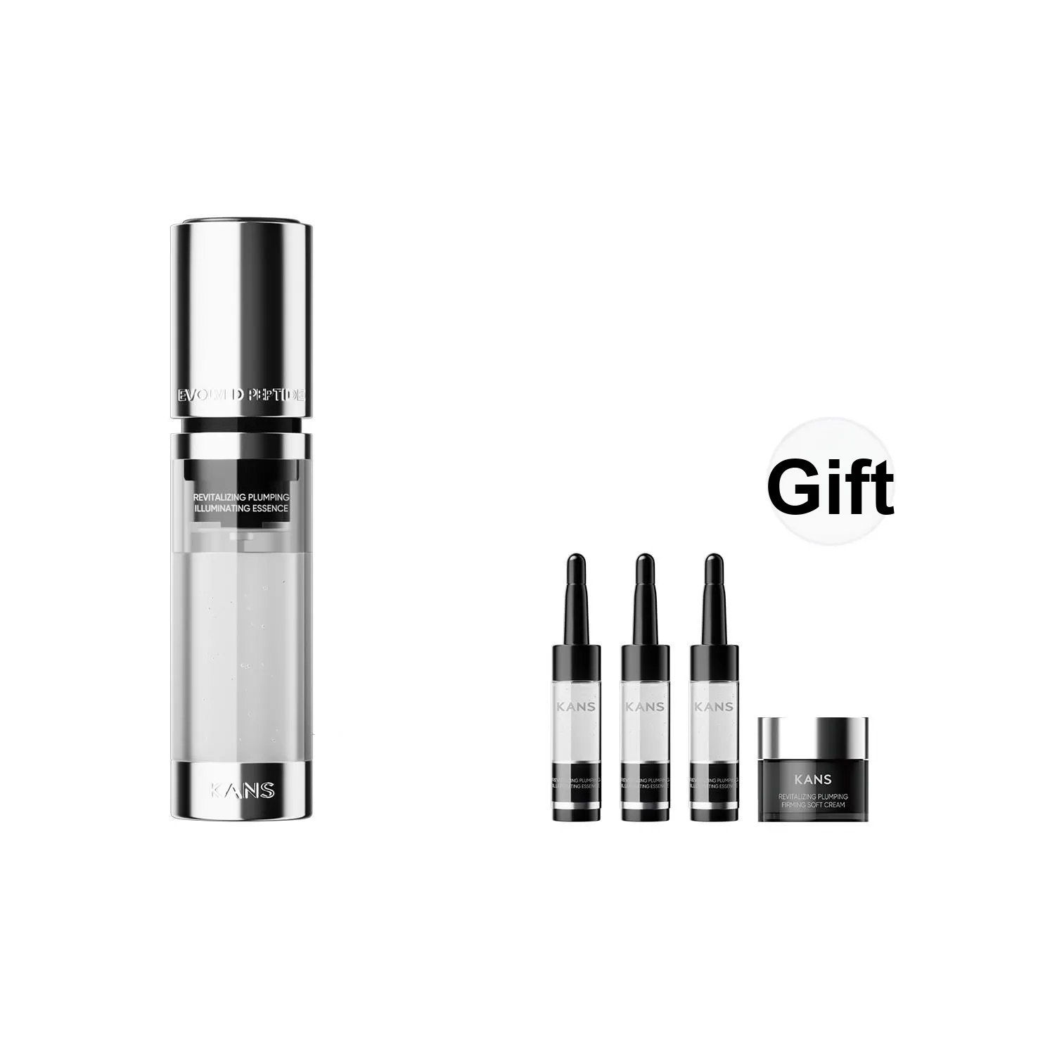 KANS X Peptide Revitalizing Полный And Radiant Сыворотка Лосьон Успокаивающий Укрепляющий Увлажняющий Устойчивый к морщинам 40 мл