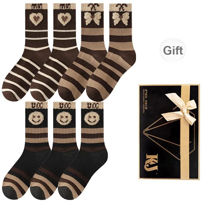 KJ Mid Calf Socks Unisex Gift Box 7 Double Packs-21
