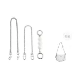 [White]Pearl Extender Chain 13.5cm+Decorative Chain 40cm+Long Chain