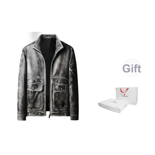 PIERRE CARDIN Кожа Куртка Мужская Черная