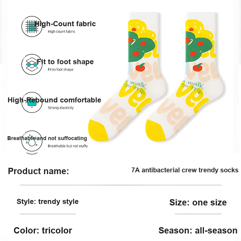 MIIOW Mid Calf Socks Unisex 3 Pack-9
