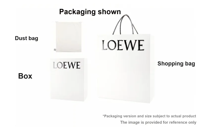 LOEWE Anagram Cow Leather Tote Bag Shopping Bag Handbag Women's Toffee Color-4