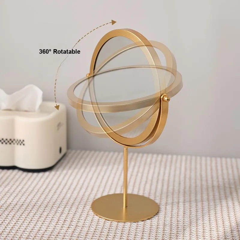 Gentle Welcome Bedroom Vanity Table Desktop Rotatable Stand HD Make Up Mirrors-3