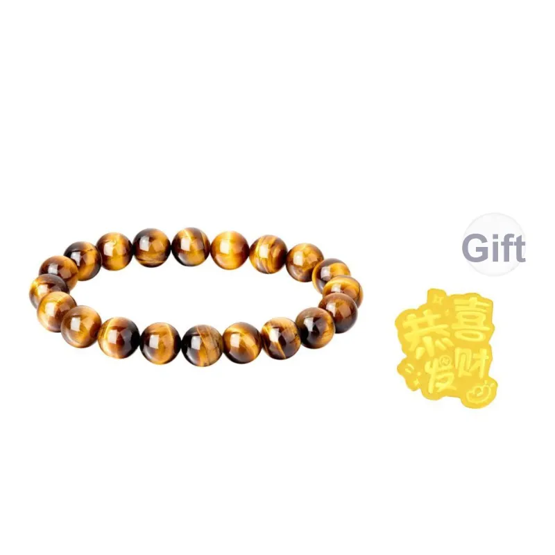 Lao Feng Xiang Tiger's Eye Stone Bracelets Unisex-7