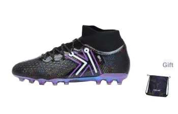 KELME Wear Resistant Support Rebound Sub Elite Soccer Shoes Unisex Black Purple