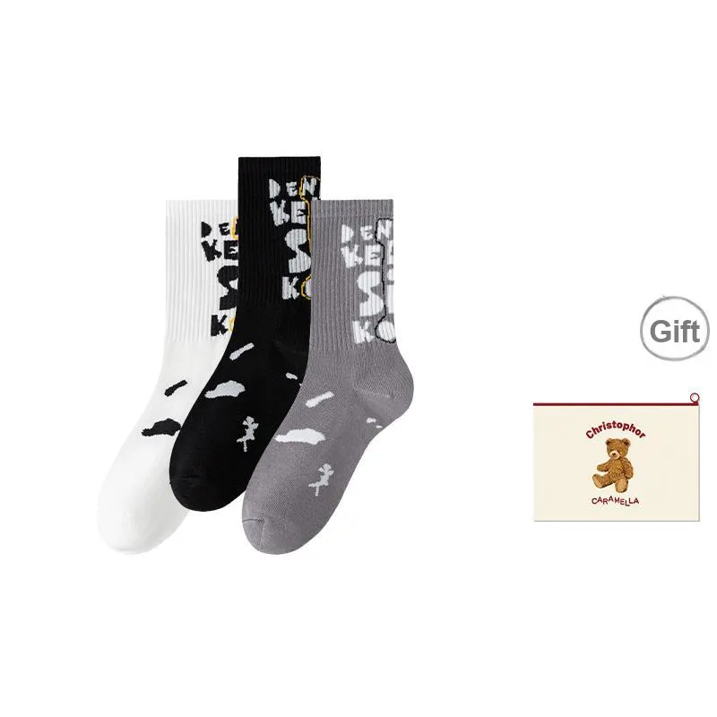 Caramella Mid-Calf Socks Men's Shopping Bag Combo Set-17