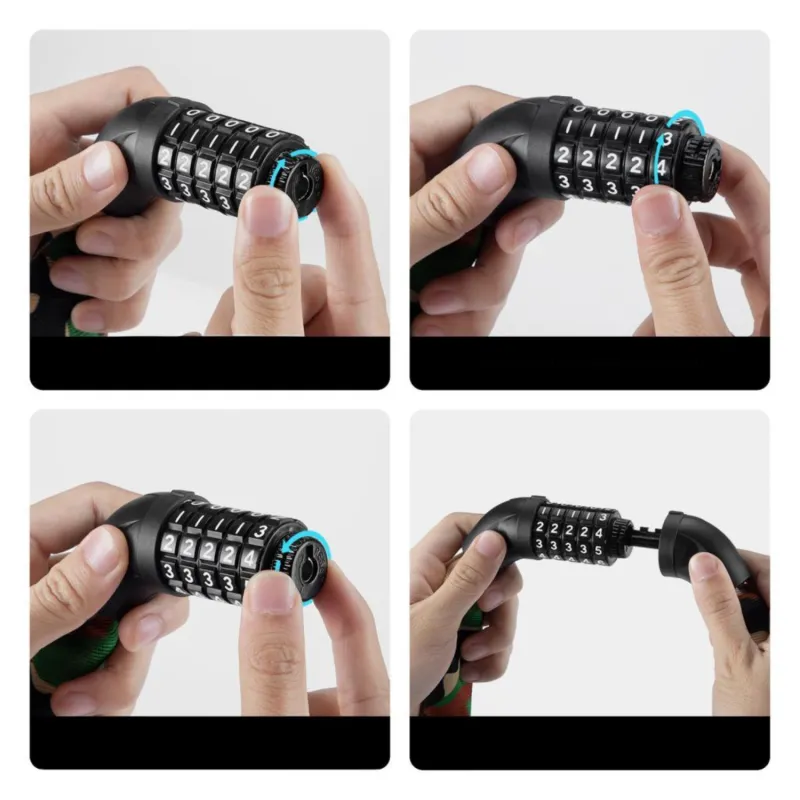 WEST BIKING Bicycle Locks Anti Pick Anti Rust Protective Adjustable Chain Lock-15