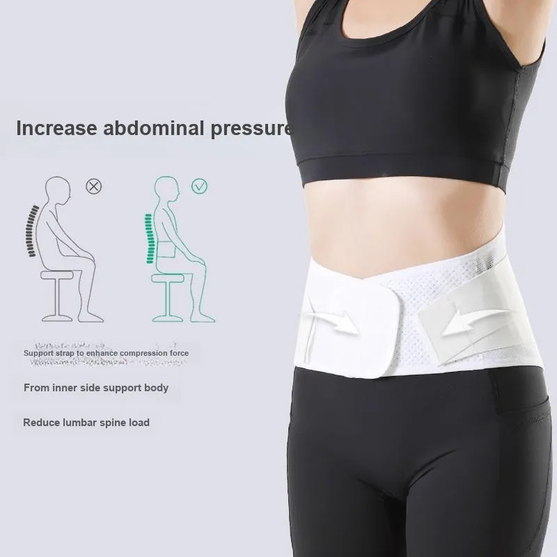 SIGMAX Back Support Braces Running Badminton Breathable Protective Rehabilitation White Elastane Polyester Unisex-4