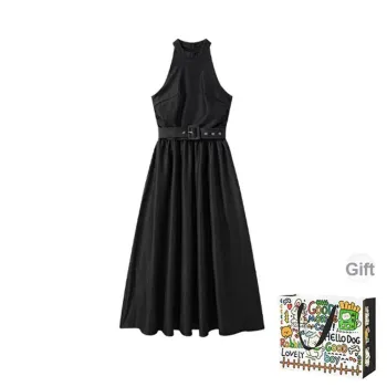 ZVJH Sleeveless Dresses Women's Black Shopping Bag