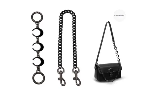 Lan Bao Fan Alloy Metal Bag Accessories Women's Black