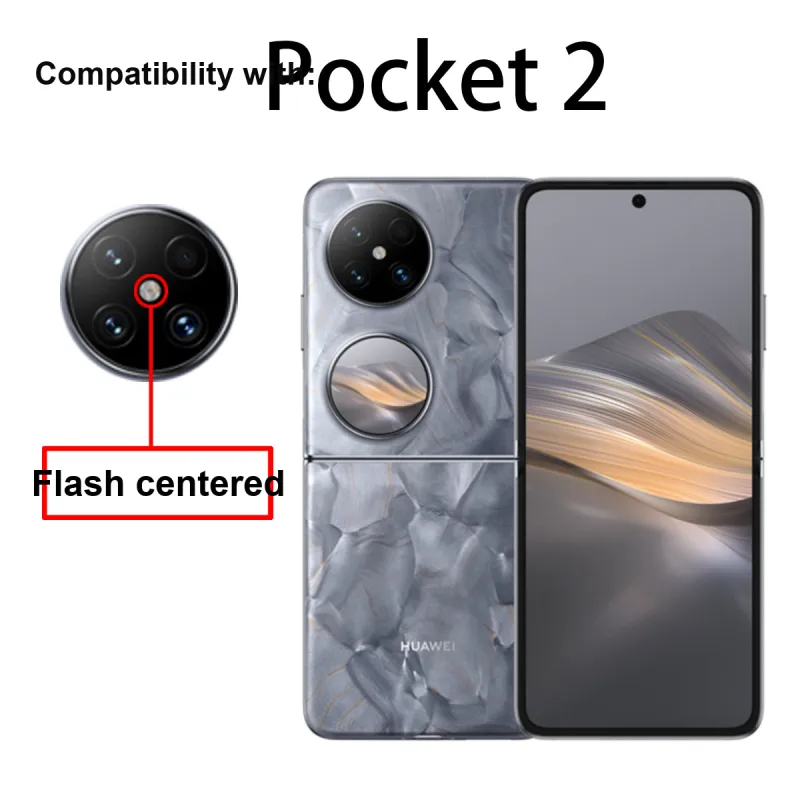 Andmo Genuine Leather Material Lightweight Skin Friendly Foldable Display Case For Huawei Pocket2 Phone Cases-1