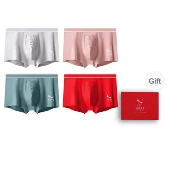 RED DRAGONFLY Cotton Panties Men's 3 Piece Gift Box Set