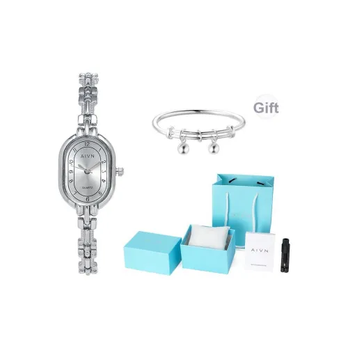 AIVN Кварцевый механизм сплав ремешок женские часы серебристый циферблат