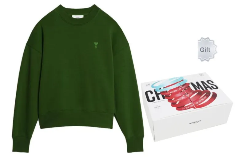 Ami Paris Chest Embroidered logo Sweatshirt-4