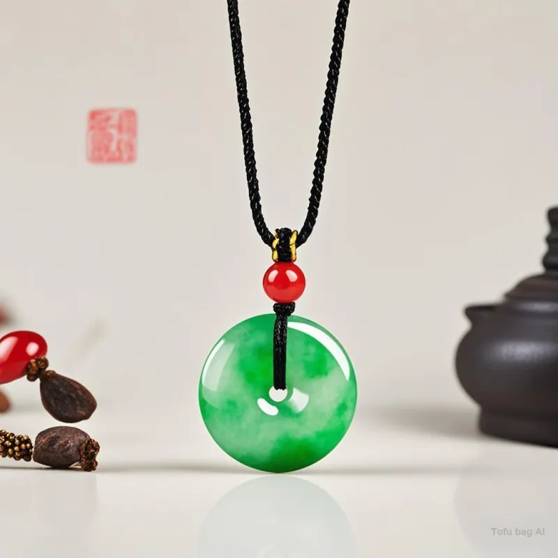 HUISHI African Emerald Necklaces Unisex-2