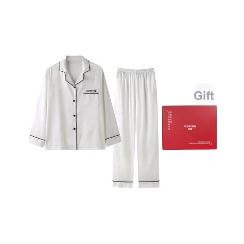 MEITENG Пижамный комплект женский набор в подарочной коробке белый