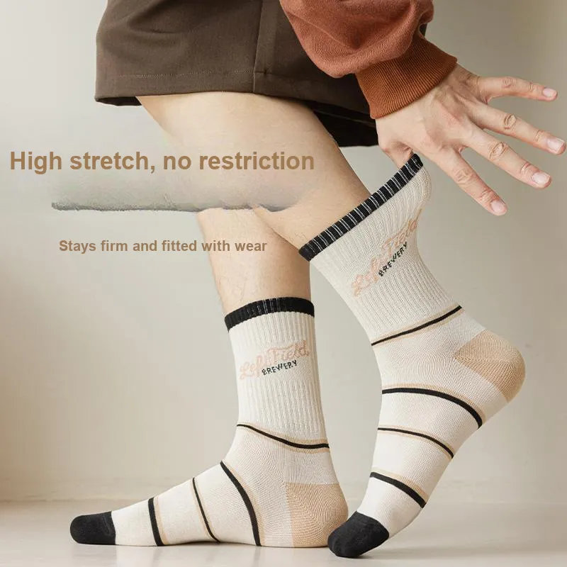 Lan Miao Mid Calf Socks Men 5 Pack-7