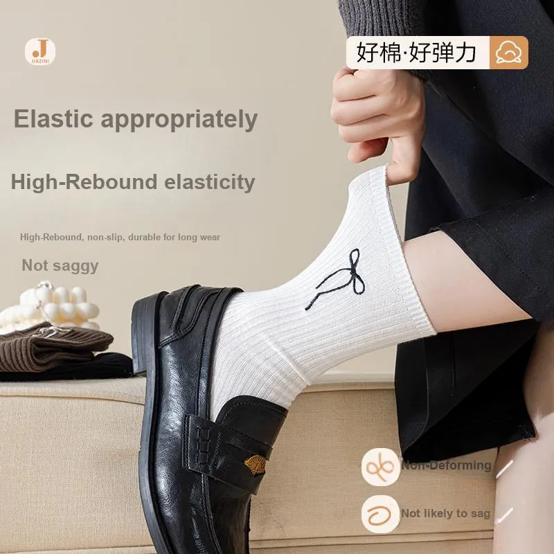 JIAZINI Mid Calf Socks Women's 3 Pack-13