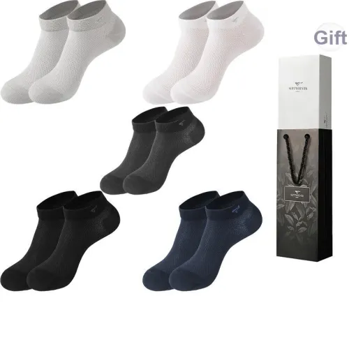 SEPTWOLVES Низкие носки Мужские 5 пар набор в подарочной коробке + сумка для покупок