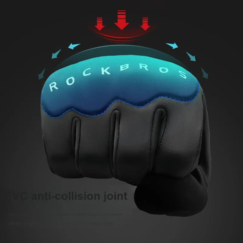 ROCKBROS Riding Equipment Cycling Glove Outdoor Unisex Polar Fleece S/M/L/XL/XXL Black-2