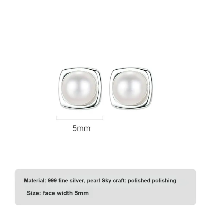 CHOW TAI KING Pearl Stud Earrings Women's-4