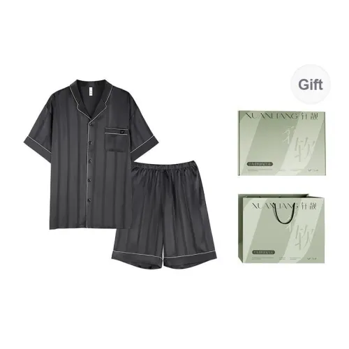 Xuan Liang Pajama Set Men's Gift Box Set Paris Gray