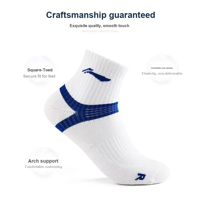 LiNing Badminton Series Mid-Calf Socks Unisex 3 Pack-8