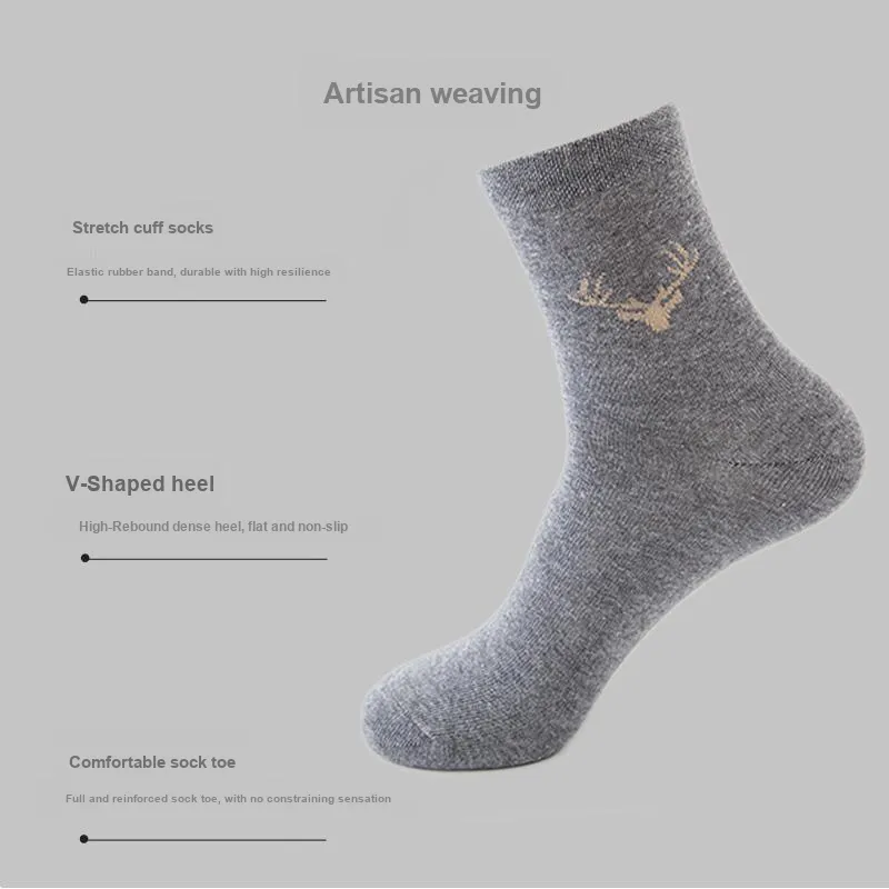 Yalu Mid Calf Socks Men's 10 Pack Mixed Color-35