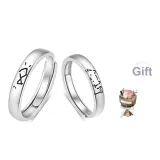 "Forever Yours" Couple Rings (1 Pair)[Includes Rose]