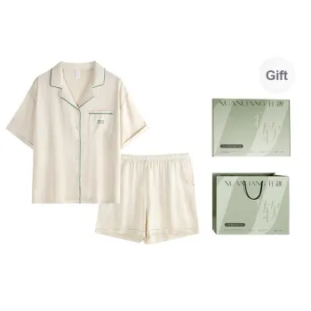 Xuan Liang Pajama Set Women's Gift Box Set Beige Apricot