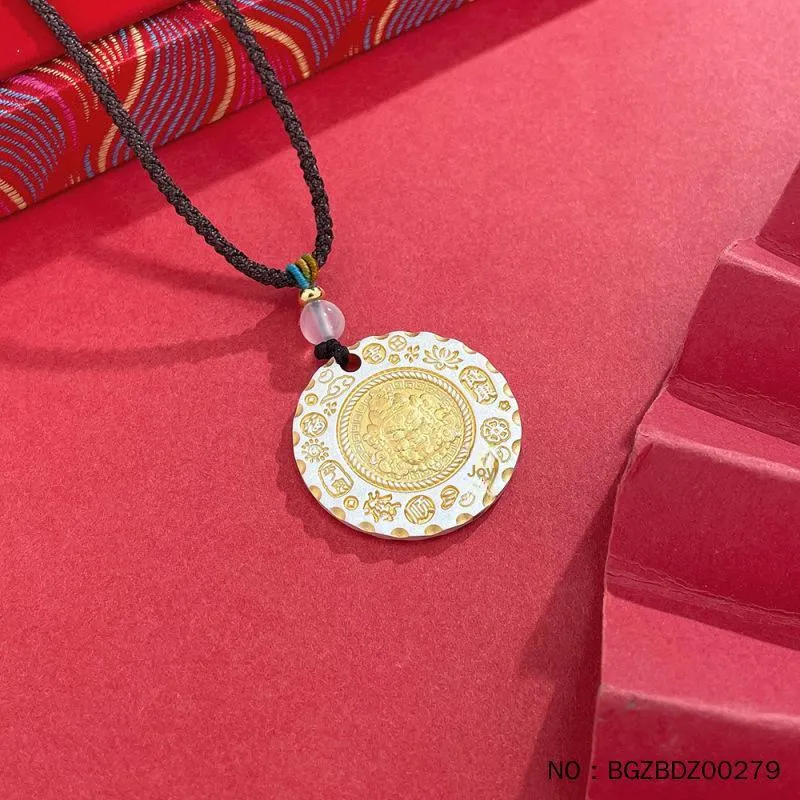 QINGFU Foot Silver 990 Pendants Unisex-3