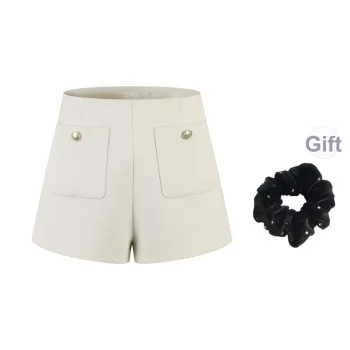 Three Quarters Casual Shorts Women's White