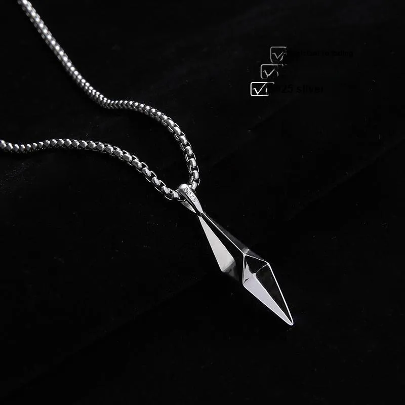 PUENTE 925 Sterling Silver Six Pointed Star Necklace Men's-4