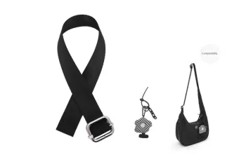 Lan Bao Fan Nylon Canvas Adjustable Conversion Extension Strap Shoulder Strap Crossbody Handbag Merch Unisex Black