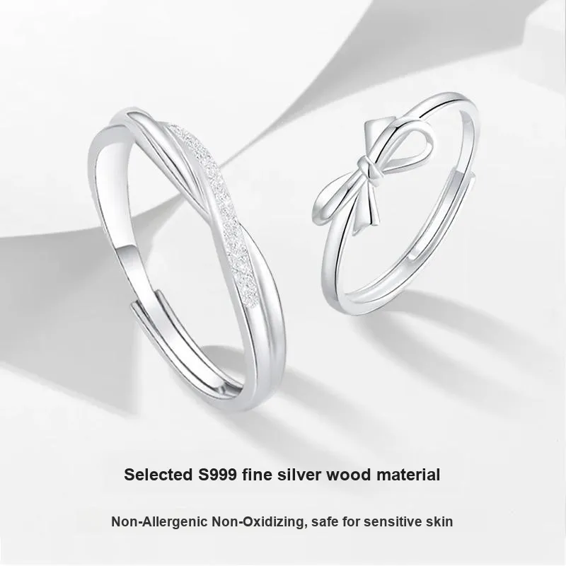 MISS TOOYA S999 Fine Silver Rings Unisex-2