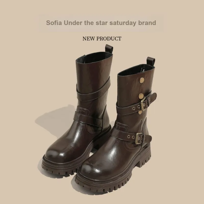 SAFIYA Ankle Boots Women's Black/Brown-9