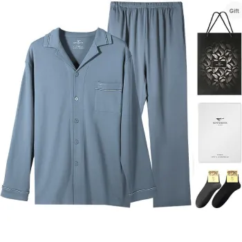 SEPTWOLVES Pajama Set Men's Gift Box Set+Shopping Bag
