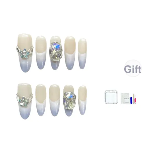 JINGCHANXUE Мята SALT Сода Мягкий False Nail Миндальная кожаный Улучшающий Телесный Французский 16мм