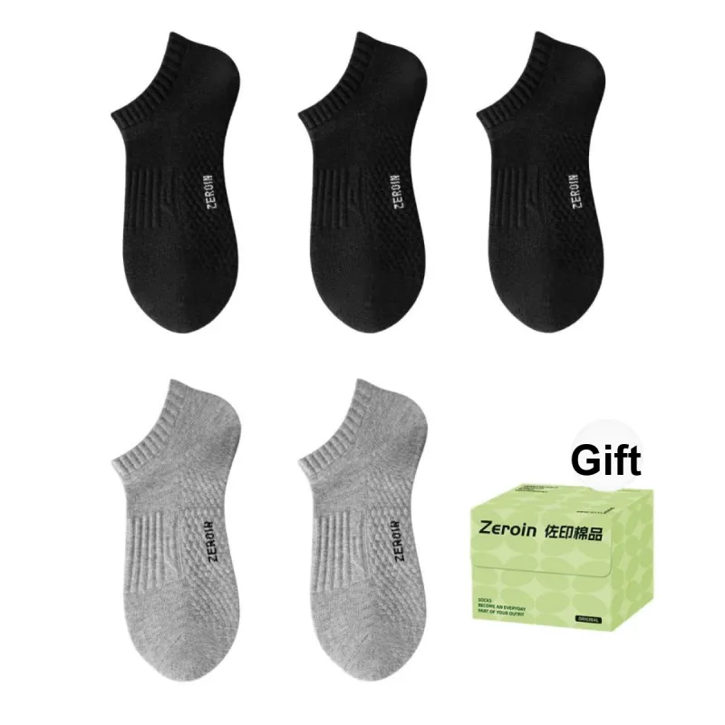 ZEROIN No Show Socks Unisex Box 5 Pack-25