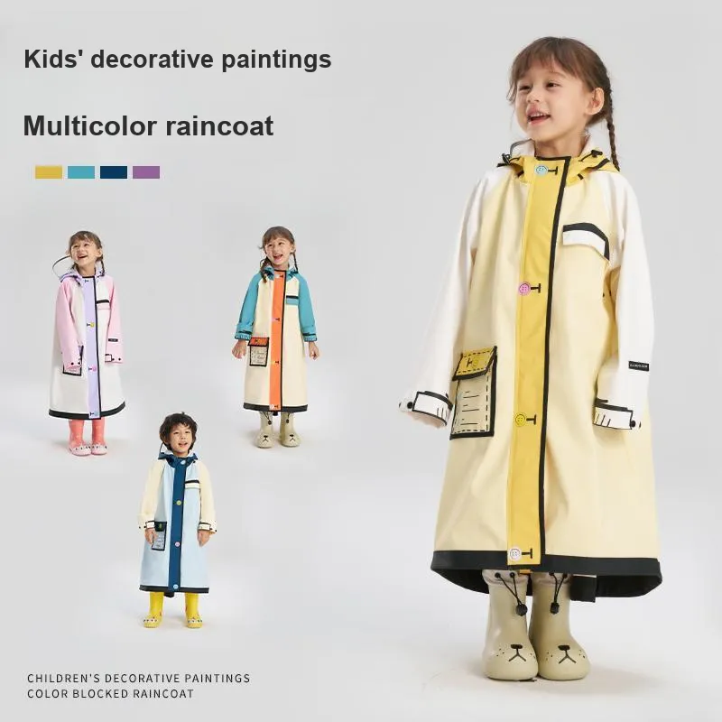 RAINFREEM Kids' Raincoat With Backpack Attachment-8