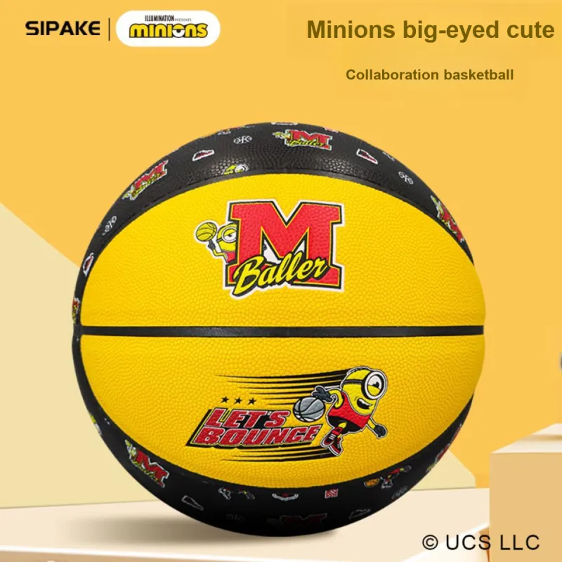 SIPAKESPORT PU Basketball Yellow Black Size 7 Training Unisex-6