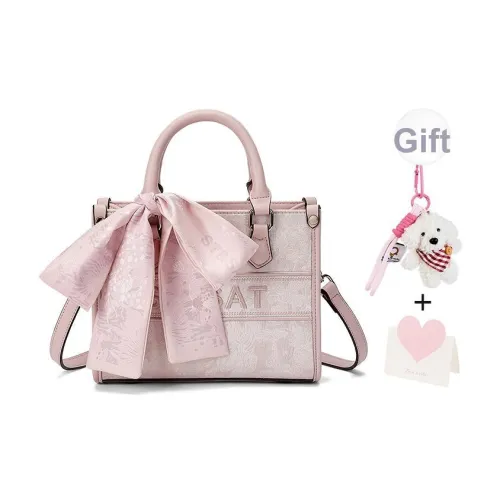 ST SAT Ткань Синтетическая кожа Сумка через плечо Сумка на плечо Сумка для женщин Розовый Серый