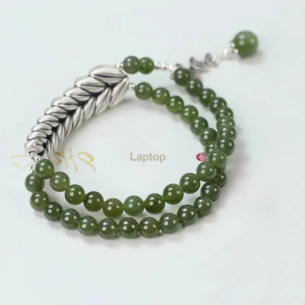 COISE Hetian Jade Bracelets Women's Jasper-3
