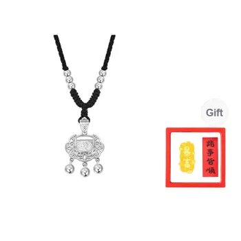 Chongqing Gold Store 999 Fine Silver Necklaces Women's