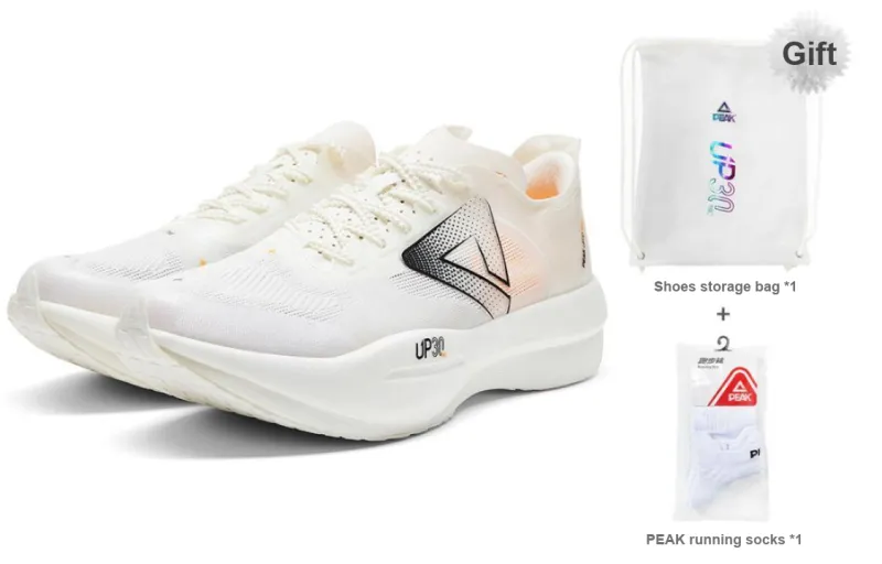 PEAK UP30 2.0 Cushioning Wear Resistant Low Top Supercritical Foam Running Shoes Men's Ecru-1