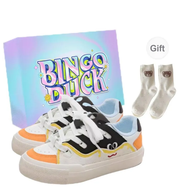 BINGO DUCK Slip Resistant And Breathable Low Top Skateboard Shoes Women's-0